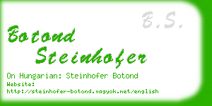 botond steinhofer business card